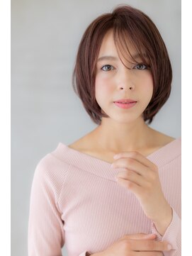 モッズヘア 越谷(mod's hair) 艶ボルドー大人可愛い小顔シンプルショート303Y越谷20代30代40代