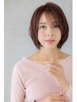 モッズヘア 越谷(mod's hair) 艶ボルドー大人可愛い小顔シンプルショート303Y越谷20代30代40代