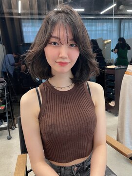 アリュウル 表参道(ALLURE) 2wayシースルーバング くびれヘア 韓国風レイヤーボブミディ千葉