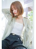 内巻き ボブ ワンレン ストレート