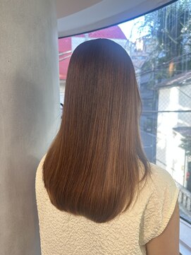 ヒビト 恵比寿 渋谷(HIBITO.) 髪質改善縮毛矯正　アッシュベージュ　艶カラー