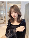 ミディアムでも巻ける韓国くびれヘア♪