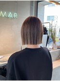 大人ハイライトでグレージュに