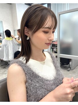 キートス(Kiitos) ★20代30代40代ヘーゼルベージュ美人肩下ボブミディアム大阪