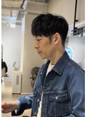 大人の前髪下ろしショート梅田メンズ