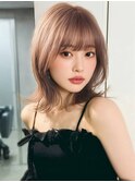 通年◎韓国風ブラウンレイヤーボブ×小顔カットで大人可愛い池袋