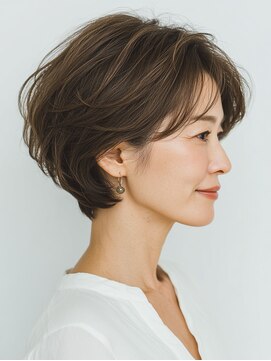 クラゲヘアー/小顔/ココアベージュ/オリーブグレー/川西