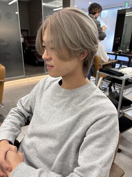 シエル バイ ケンジ 登戸 生田(CIEL by KENJE) ダブルカラー/ホワイトベージュ/メンズカラー/センターパート