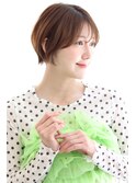 小顔◎くびれショート×ブラウンベージュ 20代30代40代