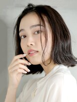 モーラ 浅香山店(MOLLA) 涼しげ黒髪ボブ【アッシュブラック/ニュアンスカラー】