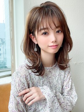 シルクレイ 新宿店(Silk-lei) くびれミディ小顔ヘア★オリーブカラー20代30代
