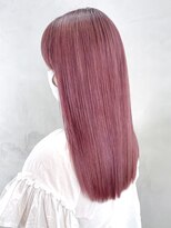 アイティーバイアルバム 藤沢店(IT by ALBUM) ピンクロング_ショコラベージュボブルフベビーバング_ba340841