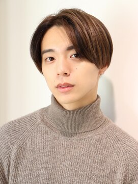 ネイビー(NAVY) ミックスカラー ミルクティー&ローライト ナチュラルセンター