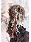ツインハートの三つ編み下ろし