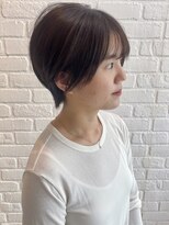 デイジー インデックスヘア 大島店(DAISY index hair)&nbsp;斜めバング前下がり小顔ショートボブパーマブリーチなしショート