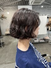 アオゾラヘアーカミノウラ(AOZORA HAIR kaminoura) ボブパーマ ラフウェーブ ニュアンスパーマ スタイリング簡単