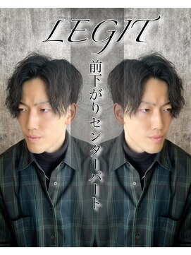 レジット メンズ ヘアサロン(LEGIT MEN's HAIR SALON) 前下がりセンターパート