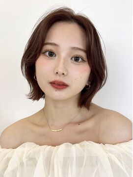 サンド ミュウ 横浜店(sand mieu) オリーブベージュ/韓国/レイヤーカット/ボブ/顔周り/前髪/横浜