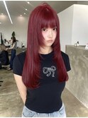 10代20代韓国ブリーチハイトーンデザインカラーレイヤーカット