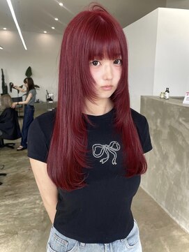 エートル 西金沢(etre) 10代20代韓国ブリーチハイトーンデザインカラーレイヤーカット