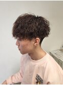 刈り上げショートマッシュ縦落ちツイストスパイラルパーマ