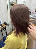 ほんのりピンクベージュ×インナーピンクパープル