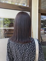 ヘアースペース トム(Hair Space TOM)&nbsp;ぱつっとミディアム × グレージュカラー