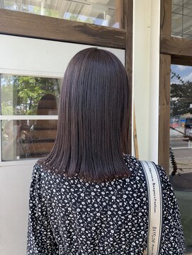 ヘアースペース トム(Hair Space TOM) ぱつっとミディアム × グレージュカラー