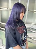 【loje】ロングレイヤーストレート/ダークバイオレット