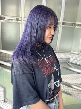 ロジェ(loje) 【loje】ロングレイヤーストレート/ダークバイオレット