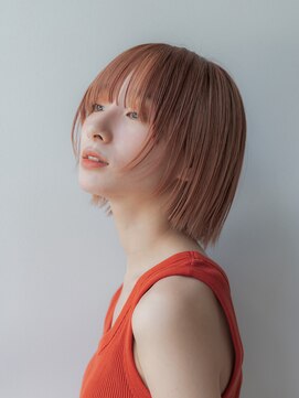 アンアミ シブヤ(Un ami shibuya) ミニボブ/ぱつっとボブ/レイヤーボブ/オレンジベージュ/ボブ