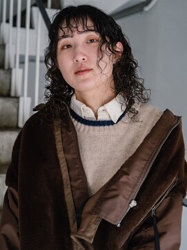 ヘアークラフト(Hair Craft) ハードパーマ×ミディアムレイヤー【岡山】暗髪