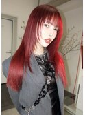 大名　レイヤーカット　ブリーチカラー