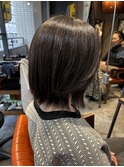 大人可愛い◎フェイスレイヤーボブ×艶髪グレージュ