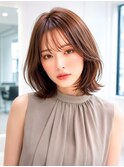 大人可愛いレイヤーボブ×透明感カラー