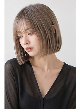 ヘアアンドメイク アース 入間店(HAIR&MAKE EARTH) 切りっぱなしグレージュボブ