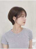 分け目なし前髪/ショートカット/くびれショート#渋谷駅#髪質改善