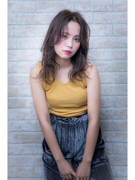 ヘアーアートシフォン 川口東口店(hair art chiffon) 似合わせカットでブルージュ＆ヴェールウェーブのセミディ 川口