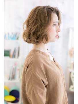 ミック ヘアアンドビューティー 大山店(miq  Hair&Beauty) ノーバング×グラデーションカラーのエアリーミディ