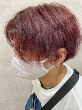 リースリー(Re.3 connecting beauty) メンズモテカラー☆ワインレッド