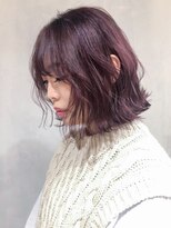 アイティー バイ アルバム 浦和店(IT by ALBUM) ラベンダーピンクアッシュボブ_フリンジウェーブ_ba282833