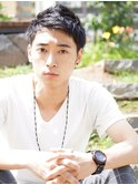 ショートレイヤーかき上げソフトツーブロックビジネス