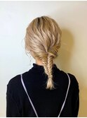 20代/30代/40代/ルーズアップ/編み下ろし/ヘアアレンジ/編み込み