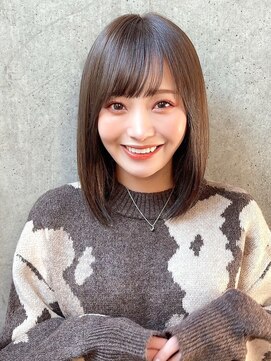 サロウィンフレンテ 新宿三丁目(SALOWIN Frente) 石塚／小顔かわいいナチュラルレイヤーボブ10代20代韓国ヘア新宿
