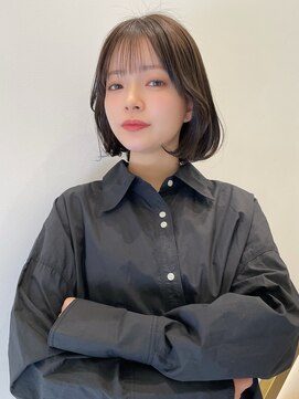 トルネード(TORNADO) 大人ガーリー チョコレート 小顔カット ボブ 薄めバング t516