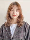 【unami】ミディアムヘア×ゆるふわパーマ　澤田杏奈