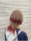 【ウルフ】×【裾カラーレッド】