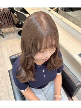 ワット 原宿店(W) 無加工ブリーチカラーミルクティーブラウン原宿