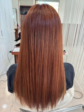 トゥルートラスト 和戸店(True Trust) 髪質改善 おしゃれな大人のオレンジカラー 艶感◎