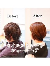オーダー率高め♪小顔になれると評判のショートヘアや髪質改善メニューやオイルストレートが人気☆